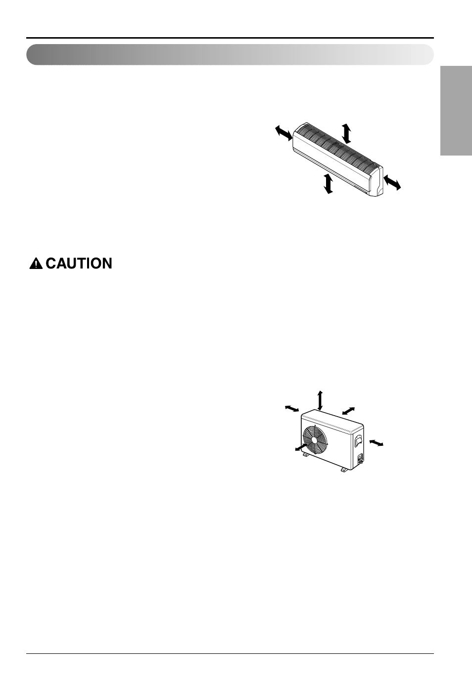 English, Select the best location, Outdoor unit | Rooftop installations, Indoor unit | LG LS122CE User Manual | Page 13 / 31