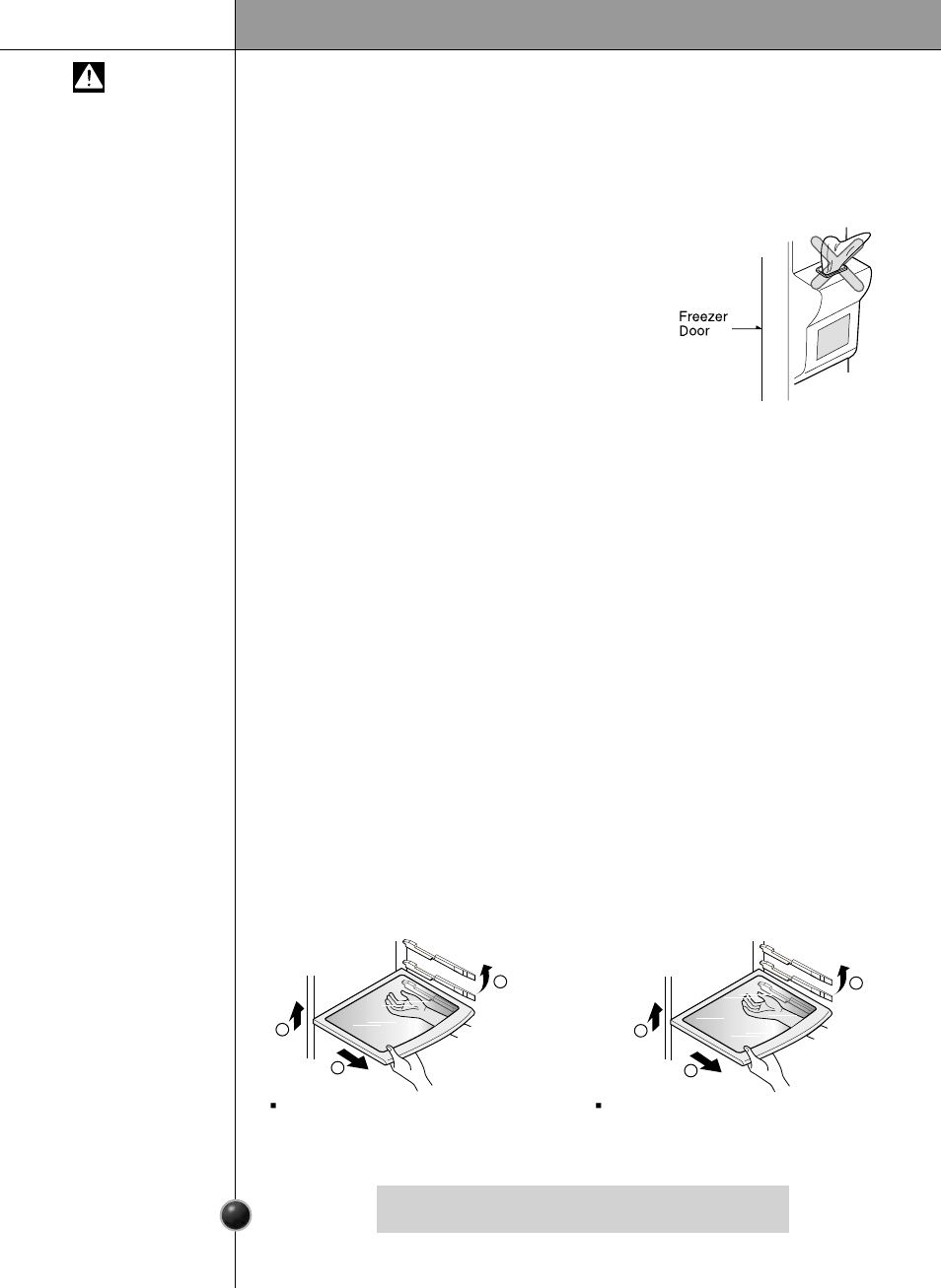 Shelf, Cautions, Operation | LG LSC27910** User Manual | Page 17 / 56