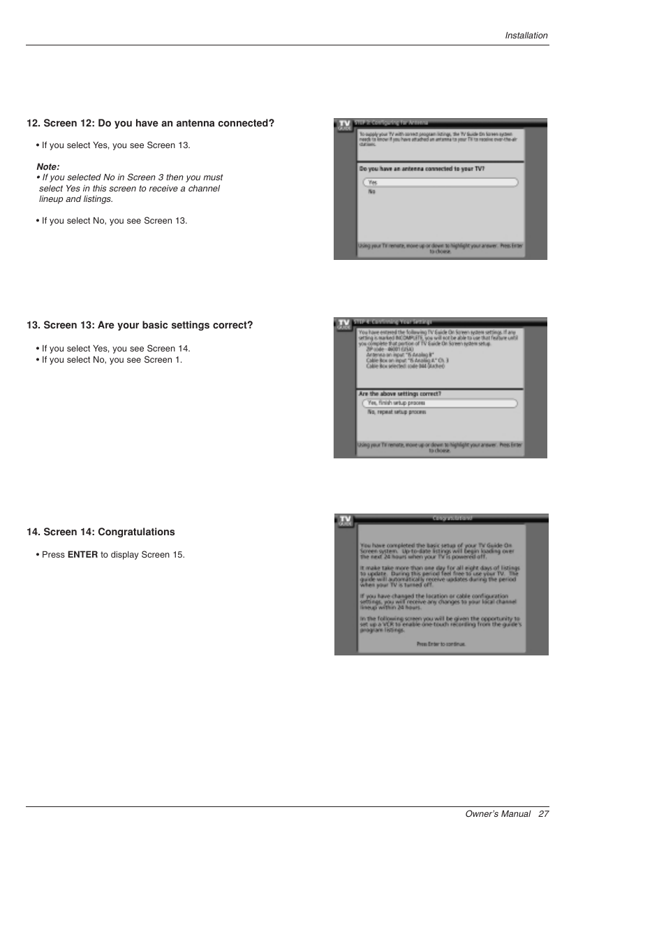 LG 52SX4D User Manual | Page 27 / 104