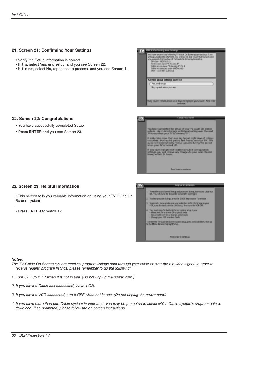 LG 52SX4D User Manual | Page 30 / 104