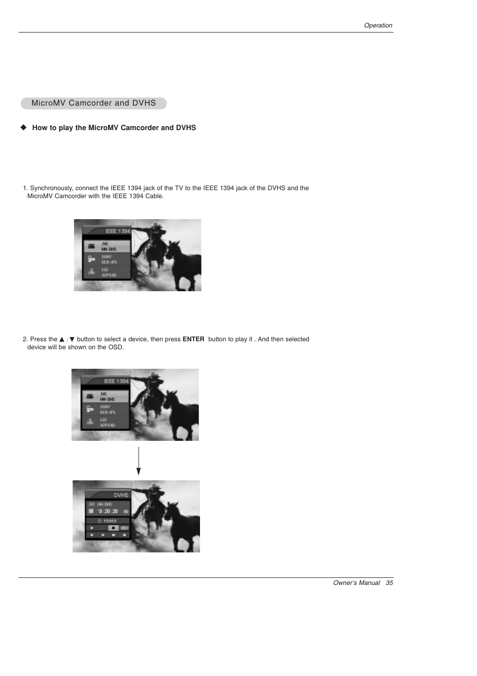 Micromv camcorder and dvhs | LG 52SX4D User Manual | Page 35 / 104