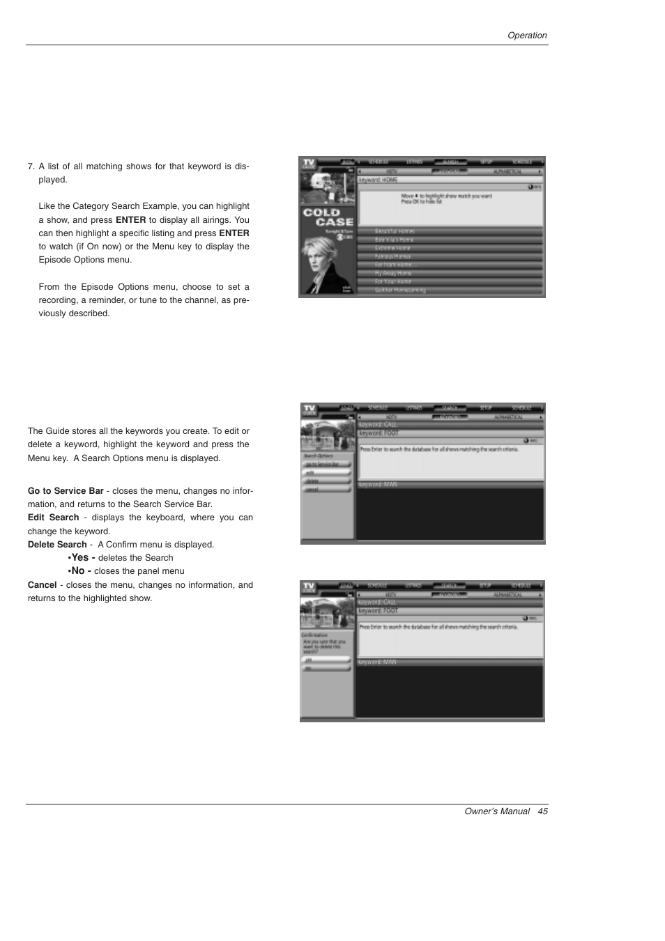 LG 52SX4D User Manual | Page 45 / 104