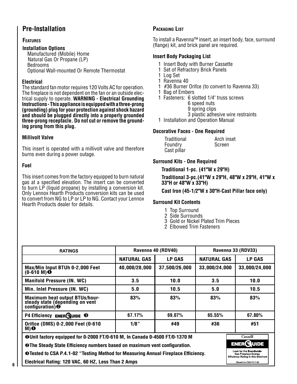 Pre-installation | LG RAVENNA RDV33\40 User Manual | Page 6 / 24