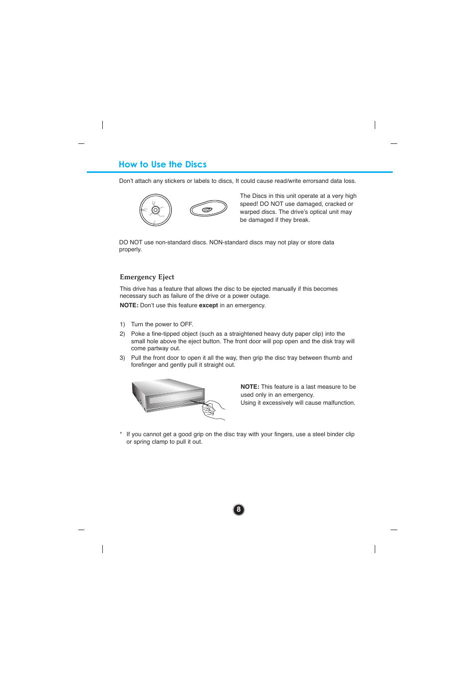 How to use the discs | LG GGW-H20N User Manual | Page 11 / 15