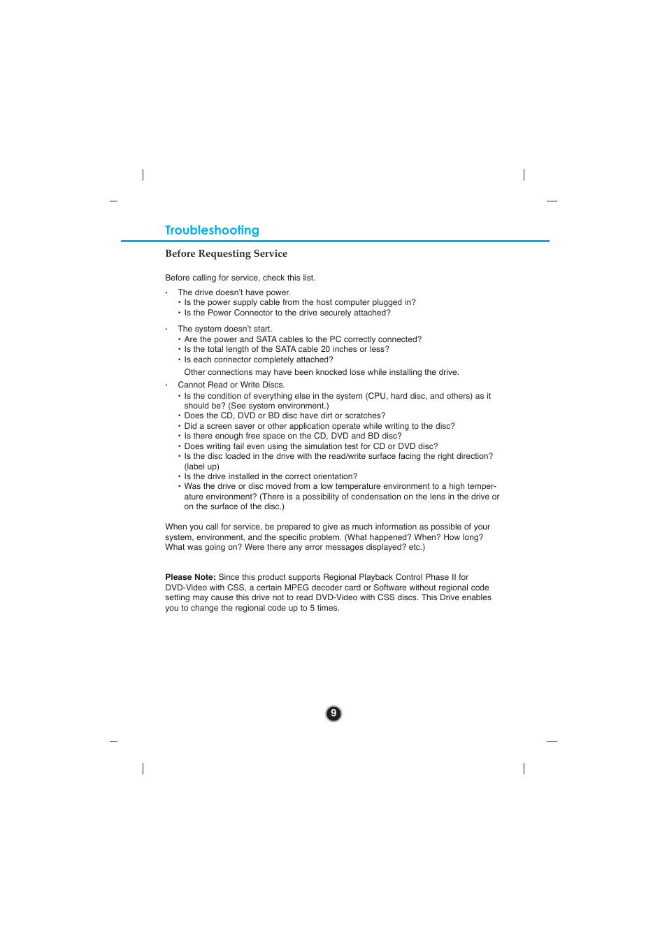 Troubleshooting | LG GGW-H20N User Manual | Page 12 / 15