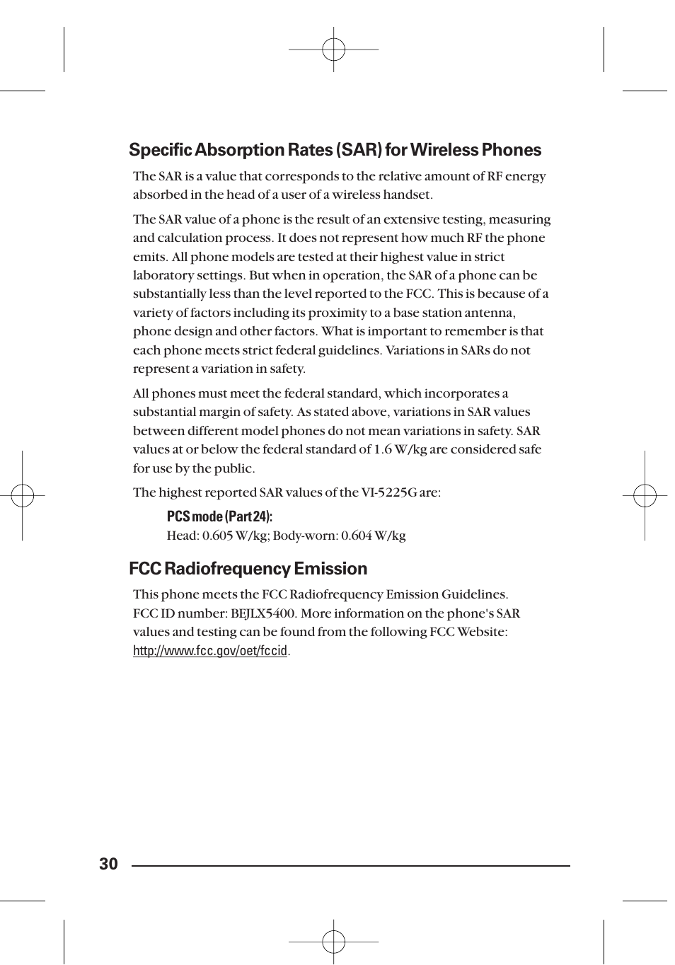 Fcc radiofrequency emission | LG Sti User Manual | Page 36 / 40