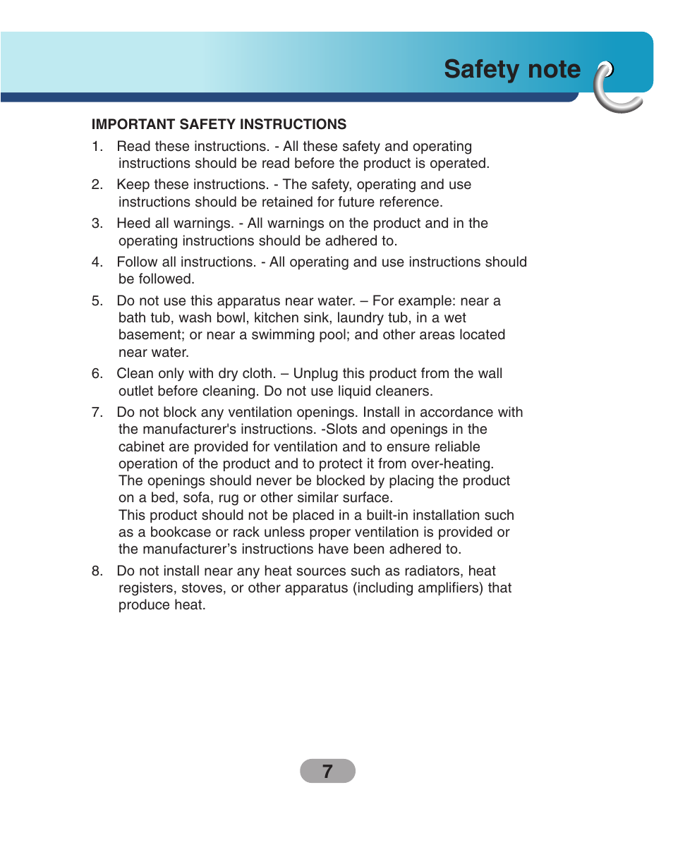 LG LN730Series User Manual | Page 7 / 76