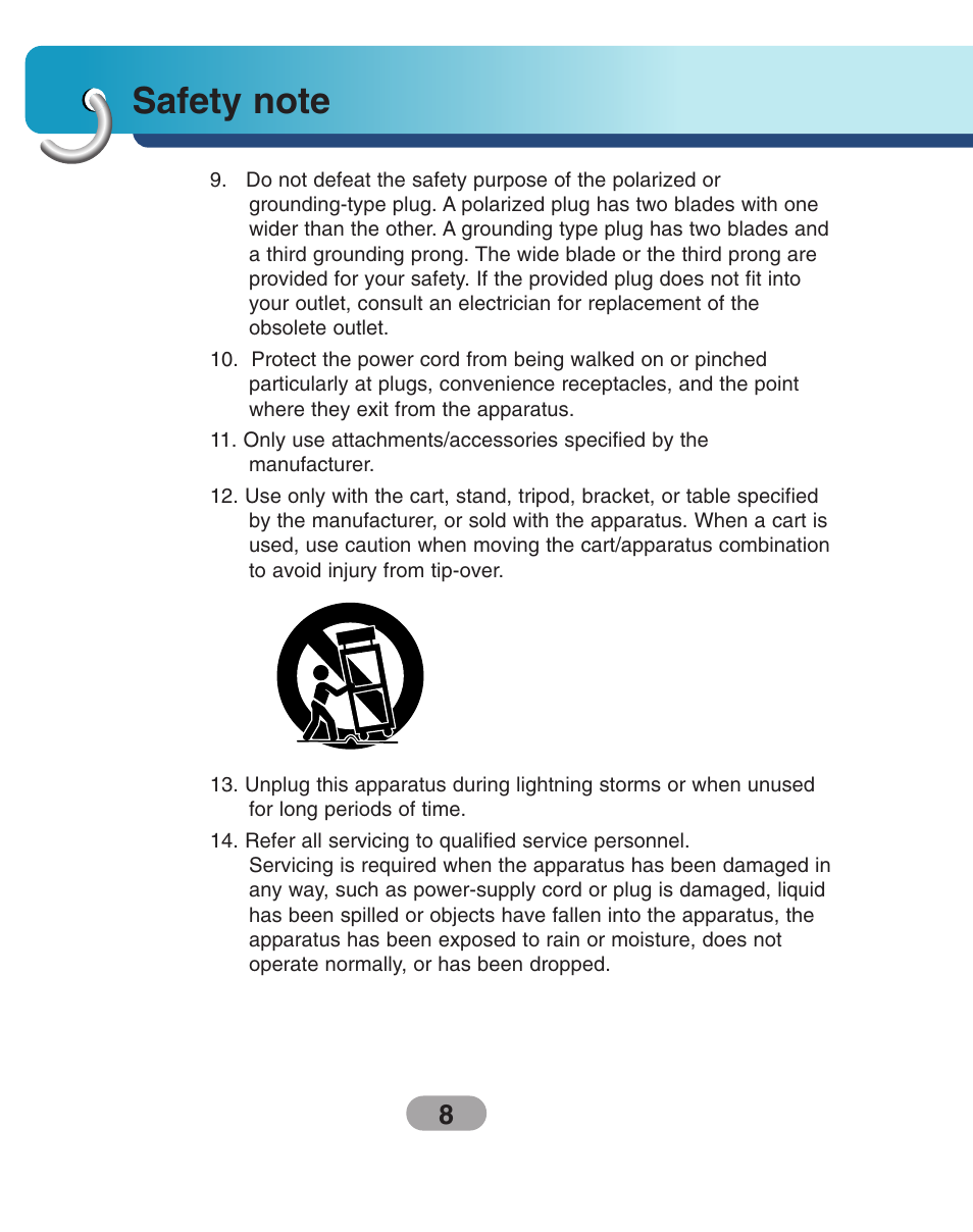 LG LN730Series User Manual | Page 8 / 76