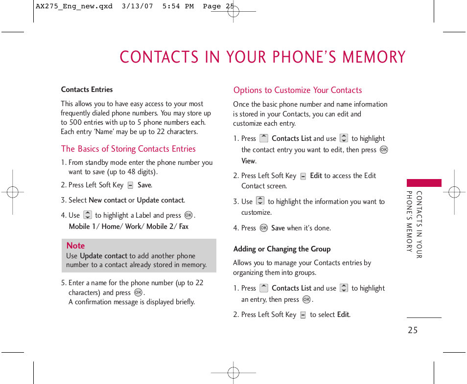 LG AX275 User Manual | Page 27 / 99