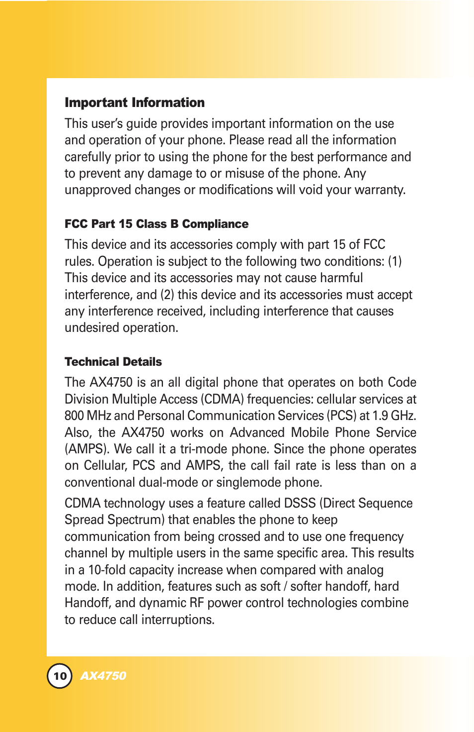 LG AX4750 User Manual | Page 10 / 137