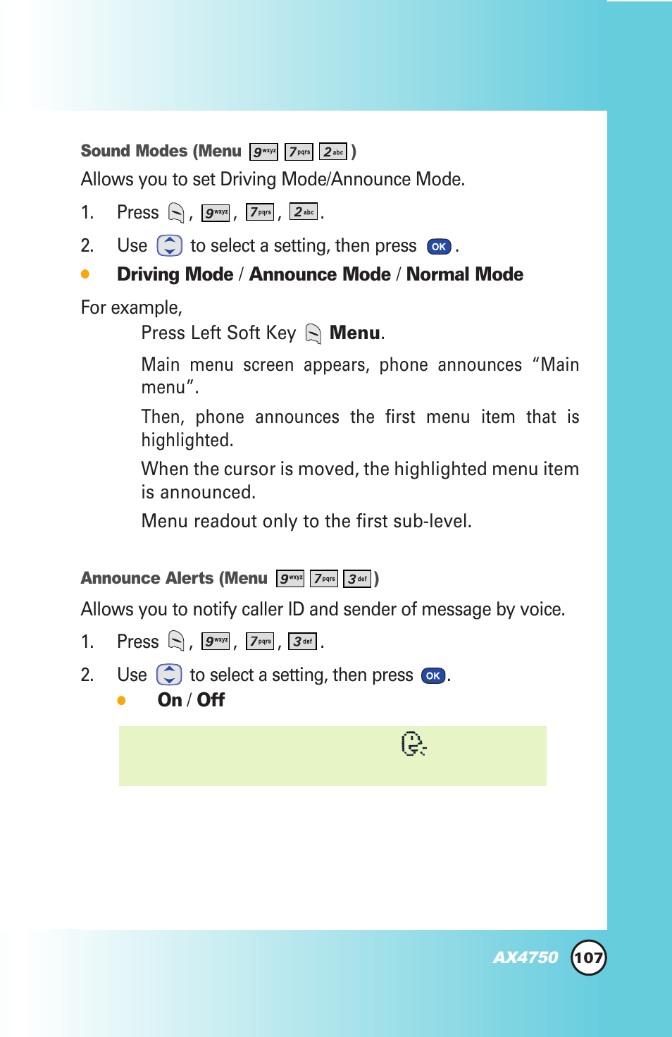 LG AX4750 User Manual | Page 107 / 137