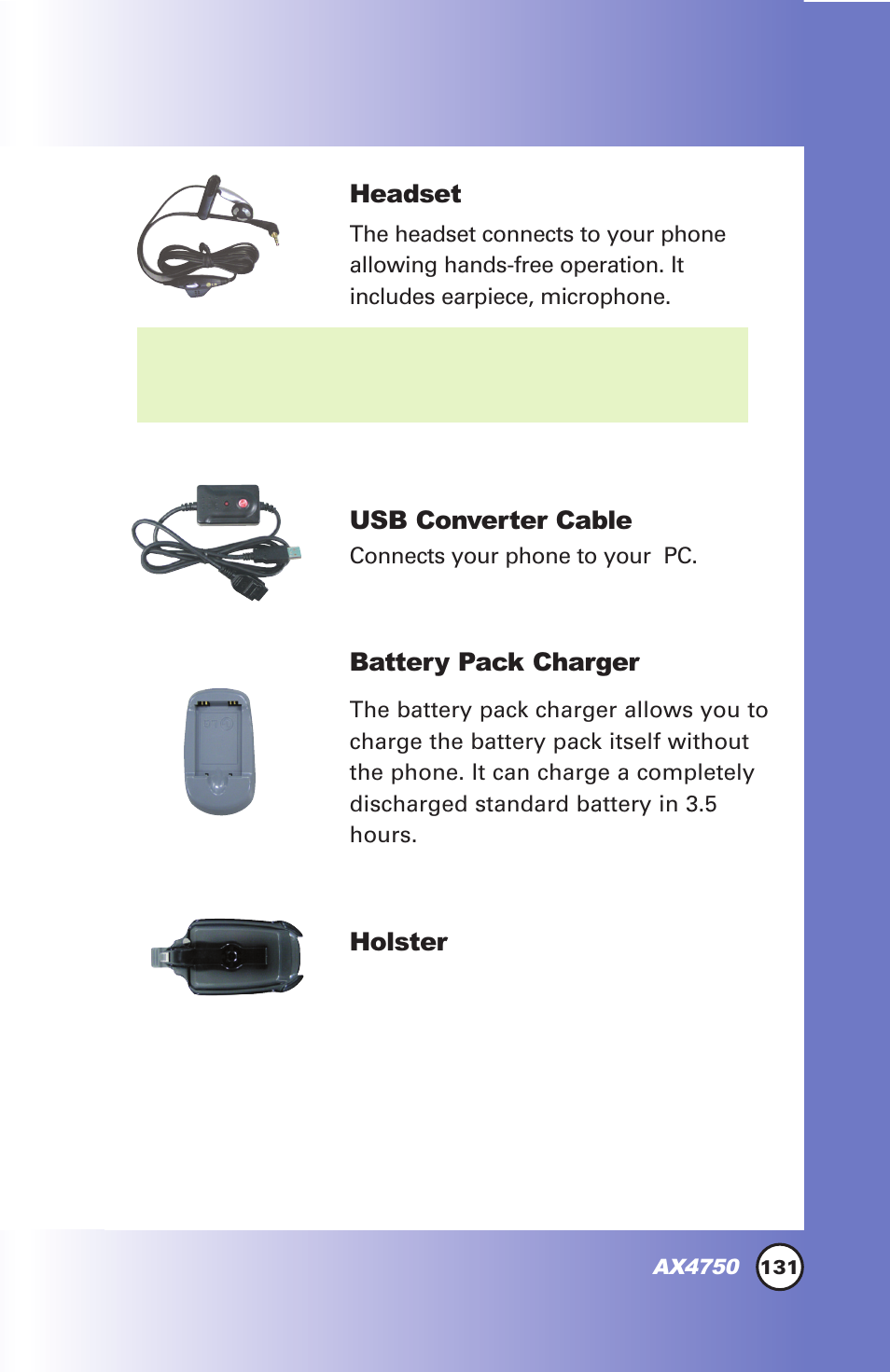 LG AX4750 User Manual | Page 131 / 137