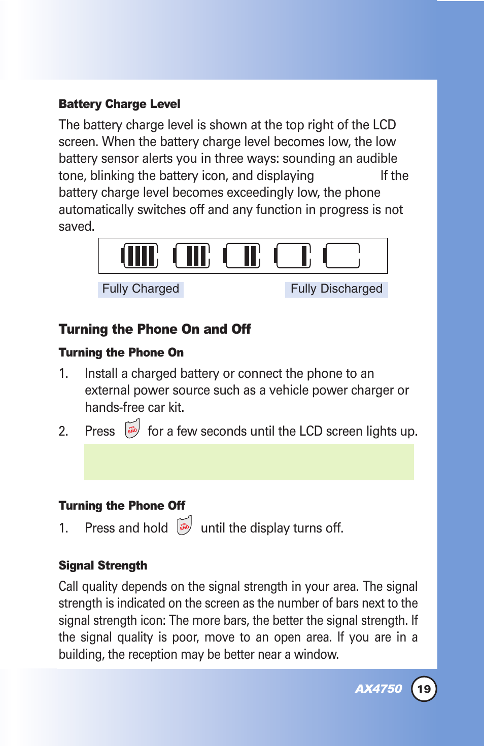 LG AX4750 User Manual | Page 19 / 137