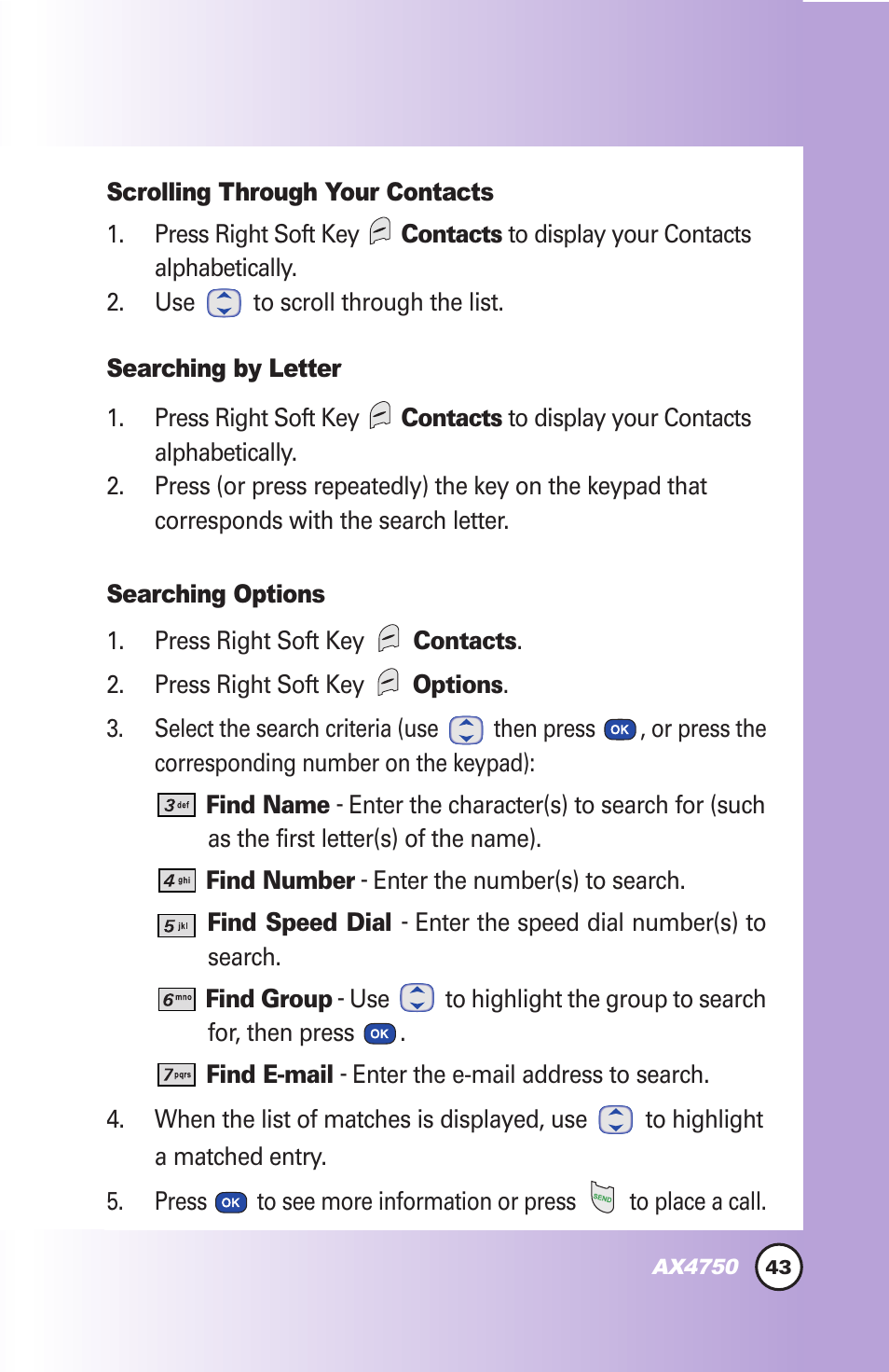 LG AX4750 User Manual | Page 43 / 137