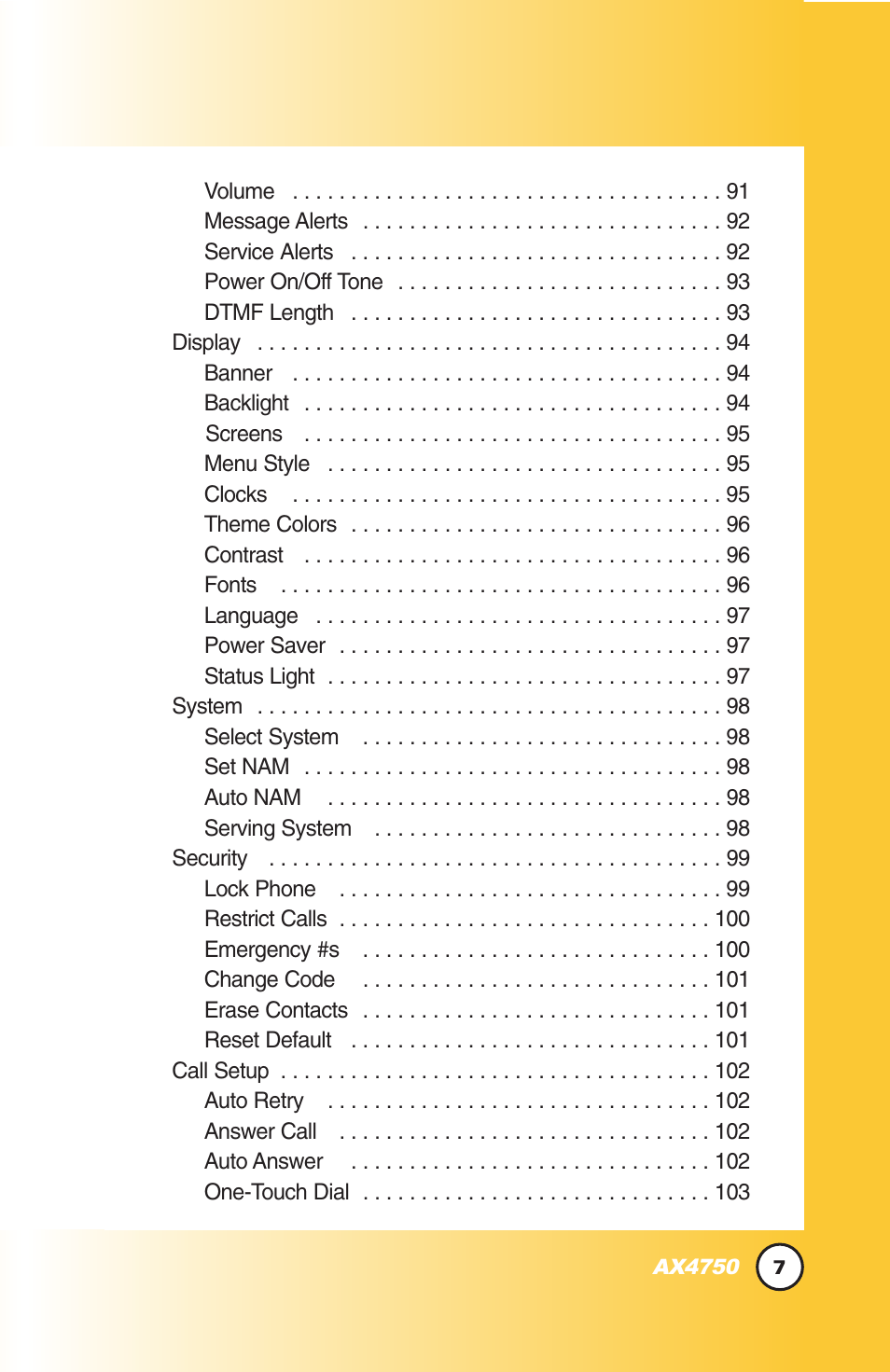 LG AX4750 User Manual | Page 7 / 137