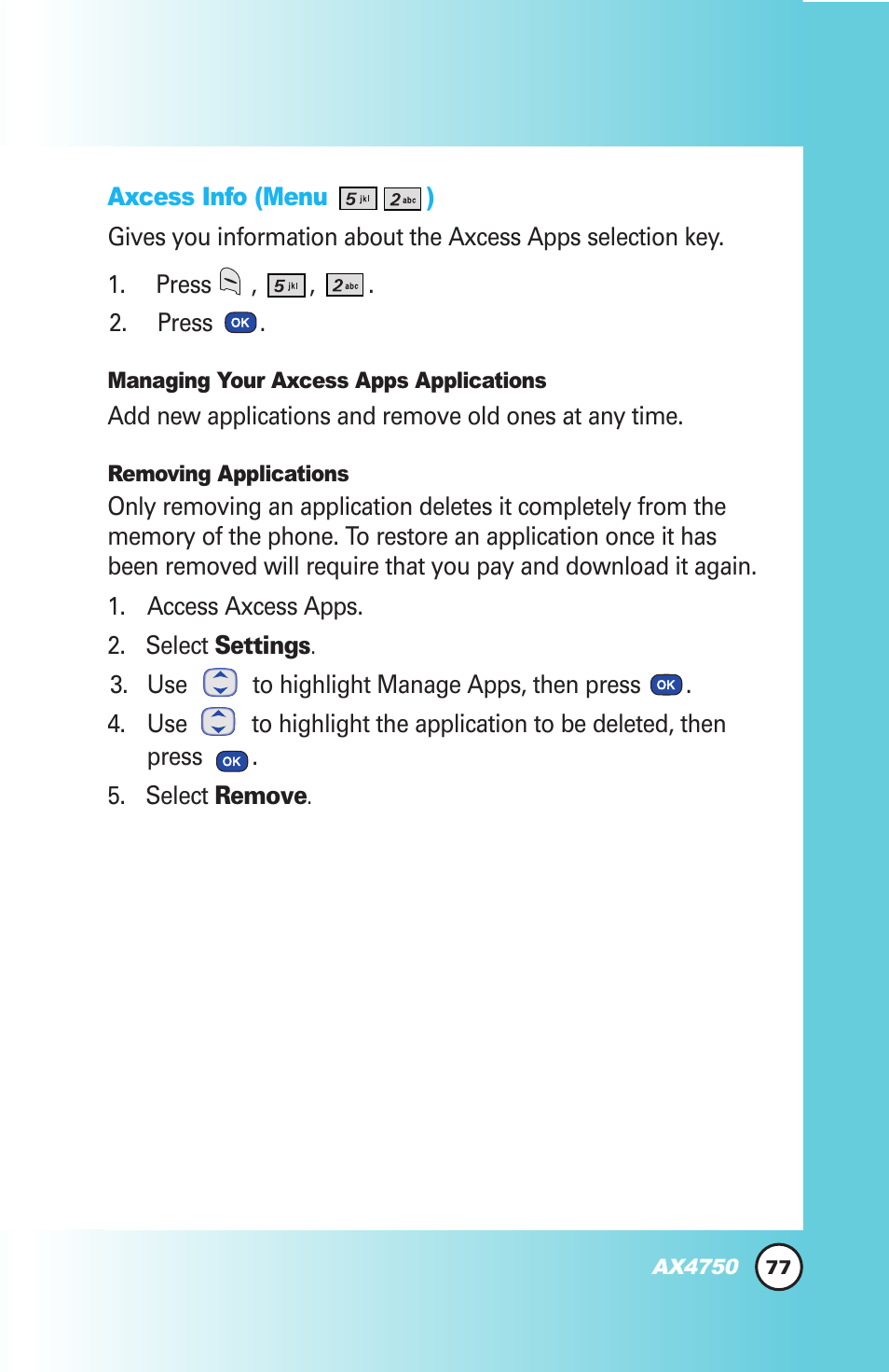 LG AX4750 User Manual | Page 77 / 137