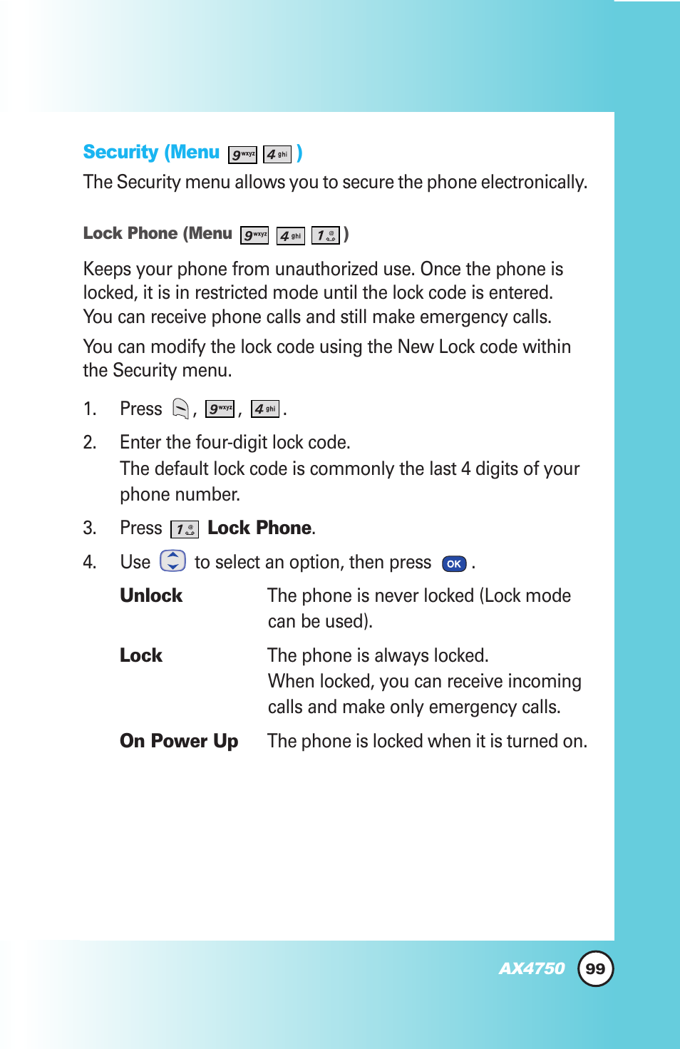 LG AX4750 User Manual | Page 99 / 137