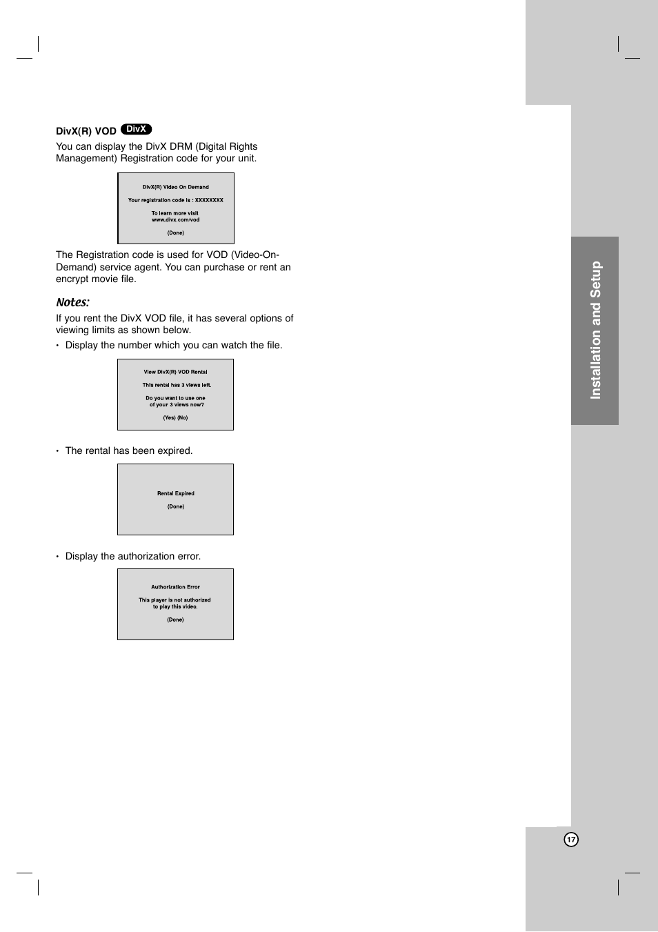 Installation and setup | LG DVB418 User Manual | Page 17 / 36