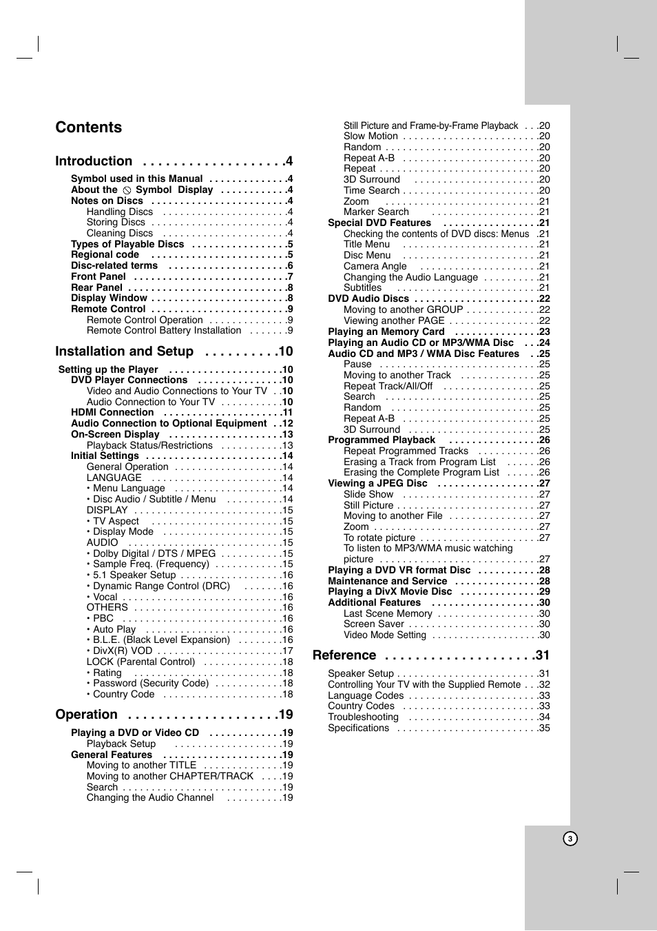 LG DVB418 User Manual | Page 3 / 36