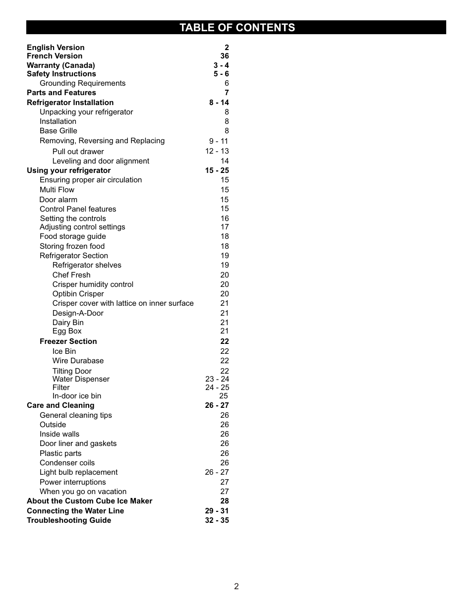 LG LFX23961SB User Manual | Page 2 / 68