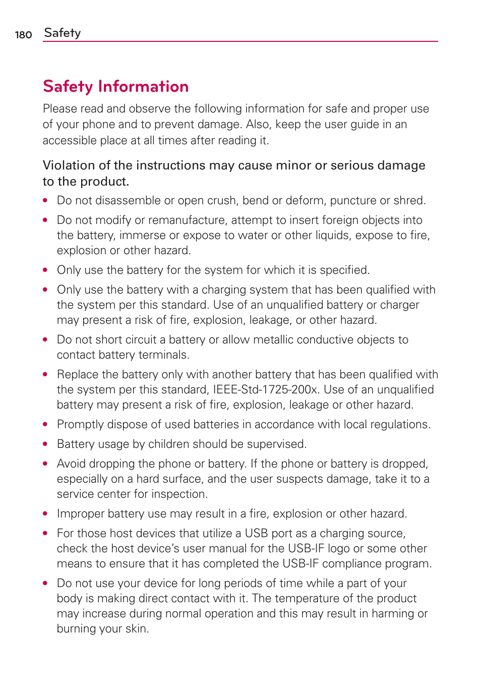 Safety information | LG MFL67235901 User Manual | Page 182 / 448