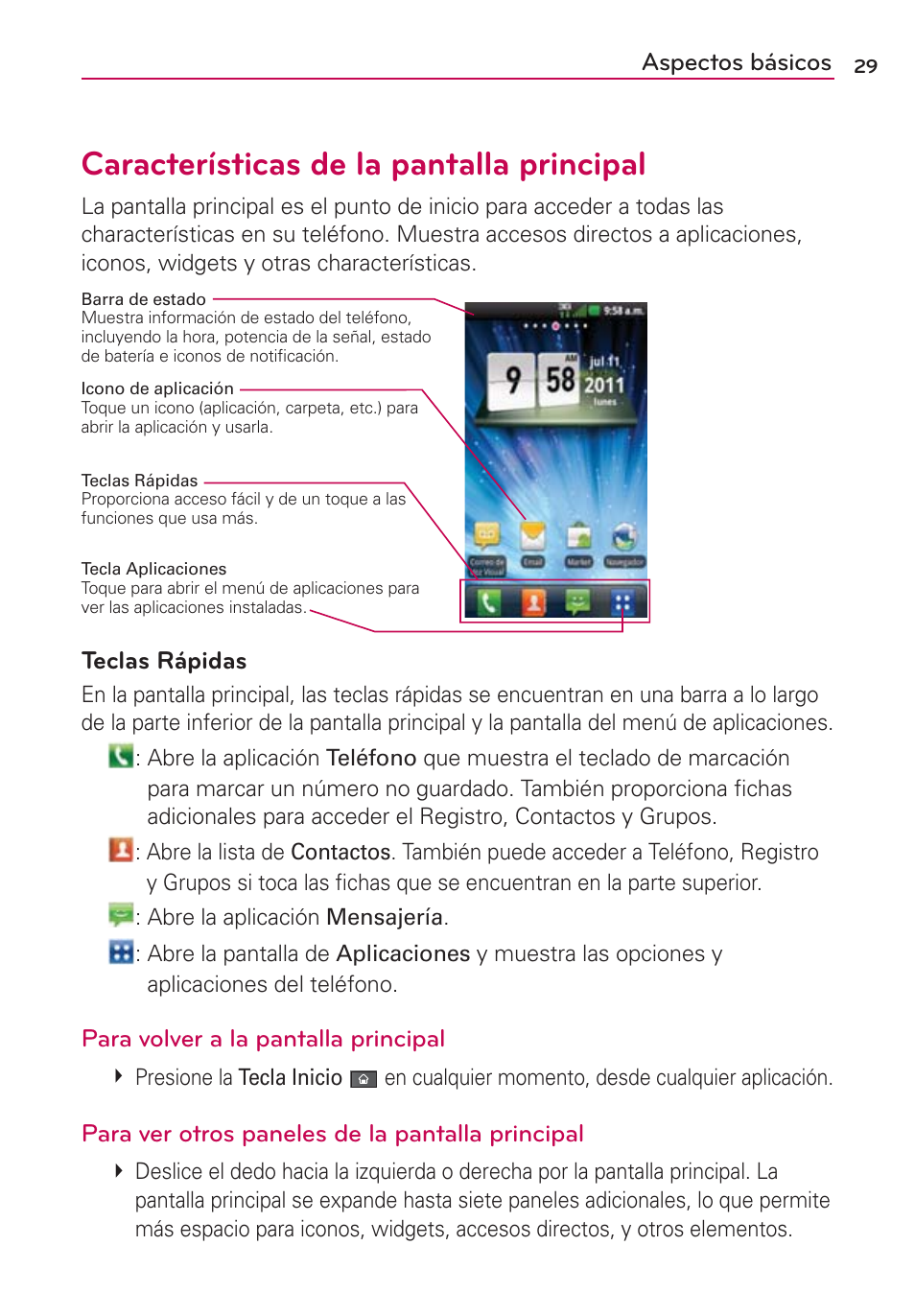 Características de la pantalla principal | LG MFL67235901 User Manual | Page 246 / 448