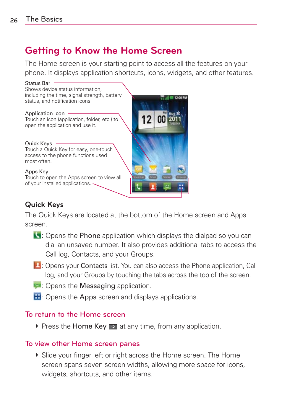 Getting to know the home screen | LG MFL67235901 User Manual | Page 28 / 448