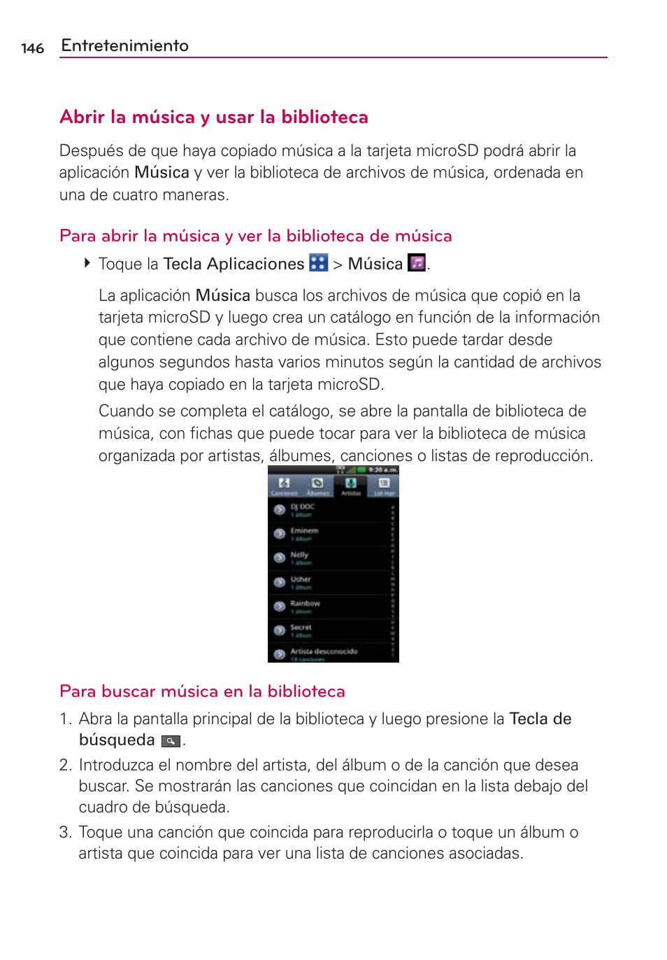 Abrir la música y usar la biblioteca | LG MFL67235901 User Manual | Page 363 / 448