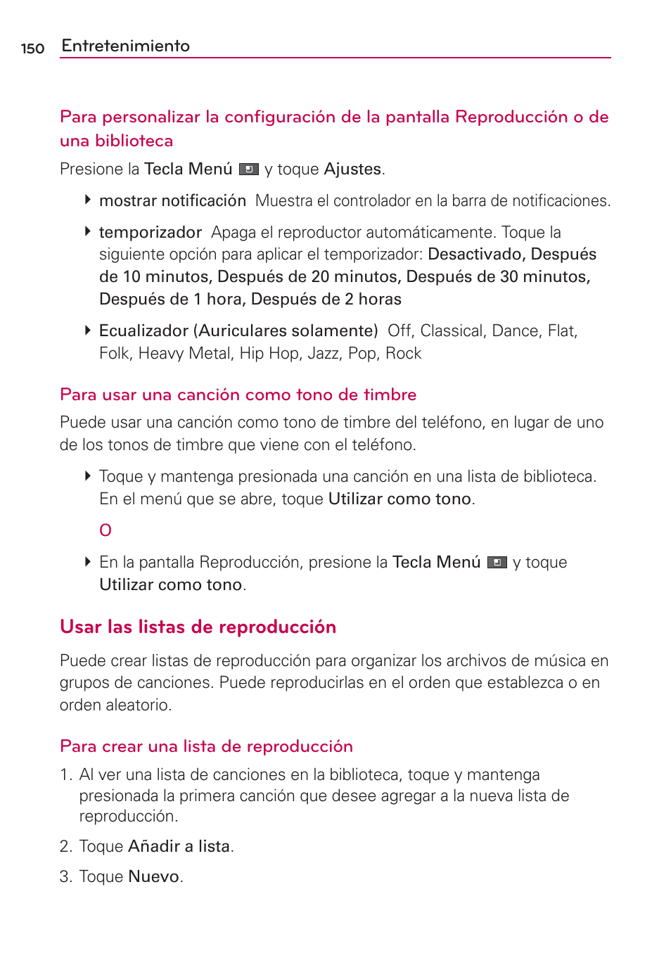 Usar las listas de reproducción | LG MFL67235901 User Manual | Page 367 / 448