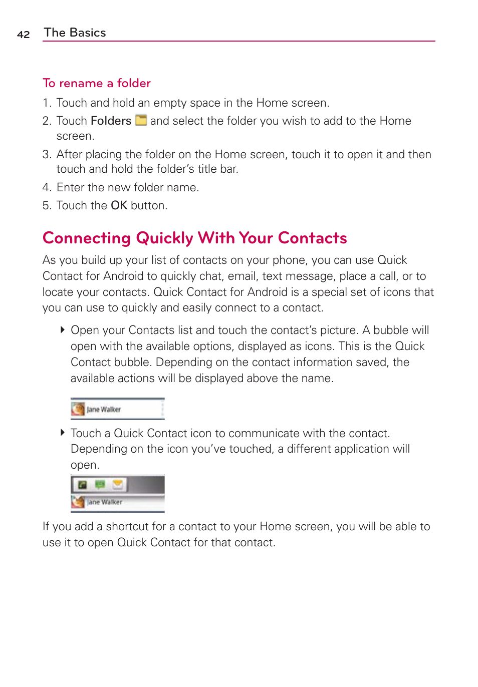 Connecting quickly with your contacts | LG MFL67235901 User Manual | Page 44 / 448