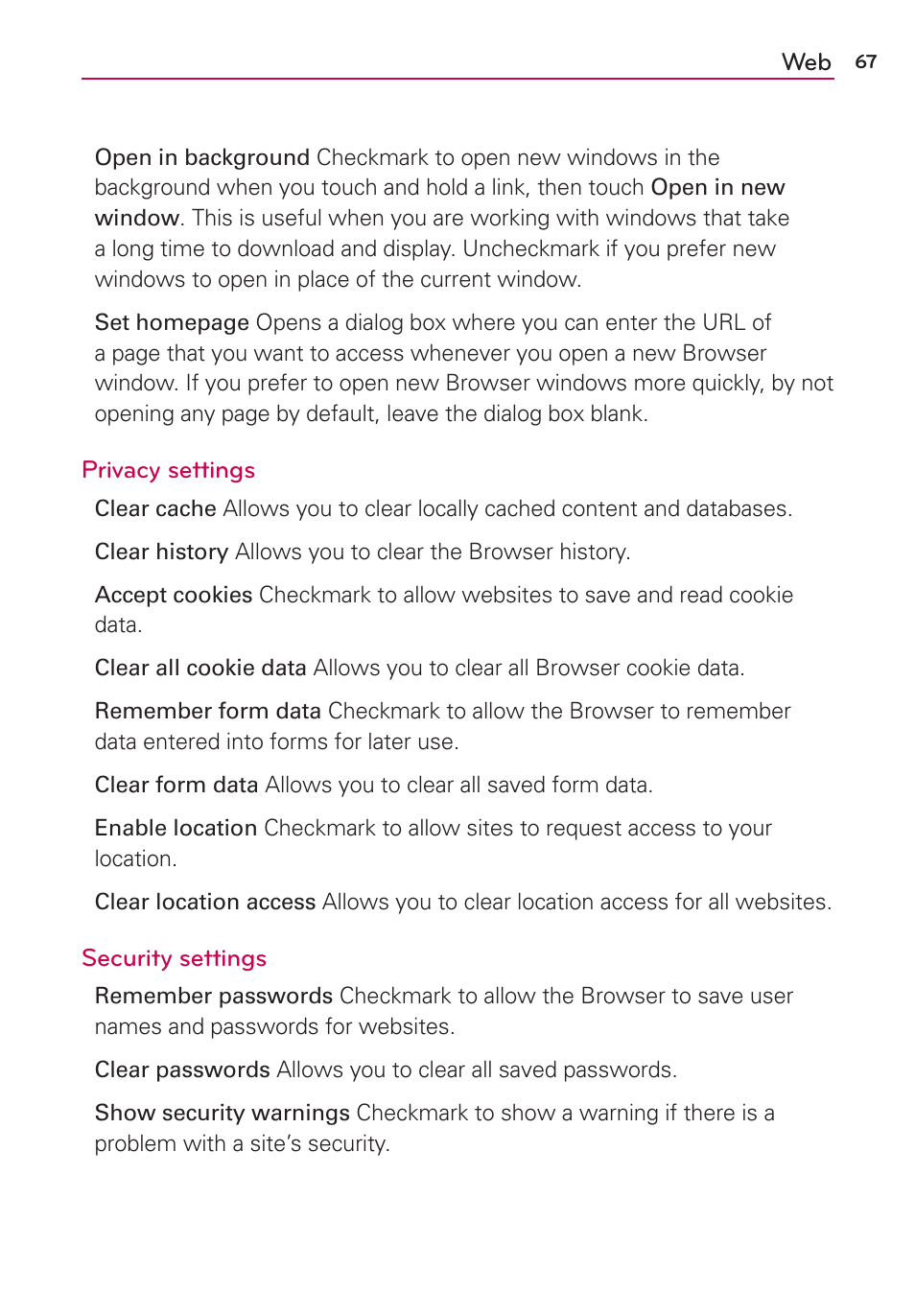 LG MFL67235901 User Manual | Page 69 / 448