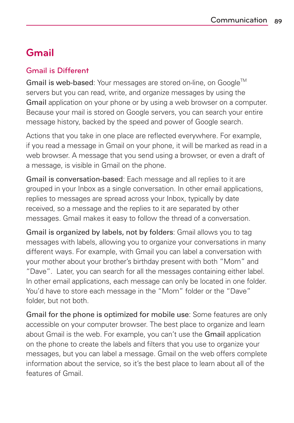 Gmail | LG MFL67235901 User Manual | Page 91 / 448