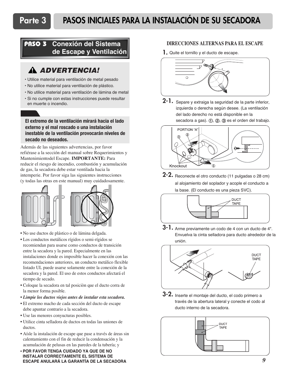 Advertencia | LG D0452G User Manual | Page 40 / 62