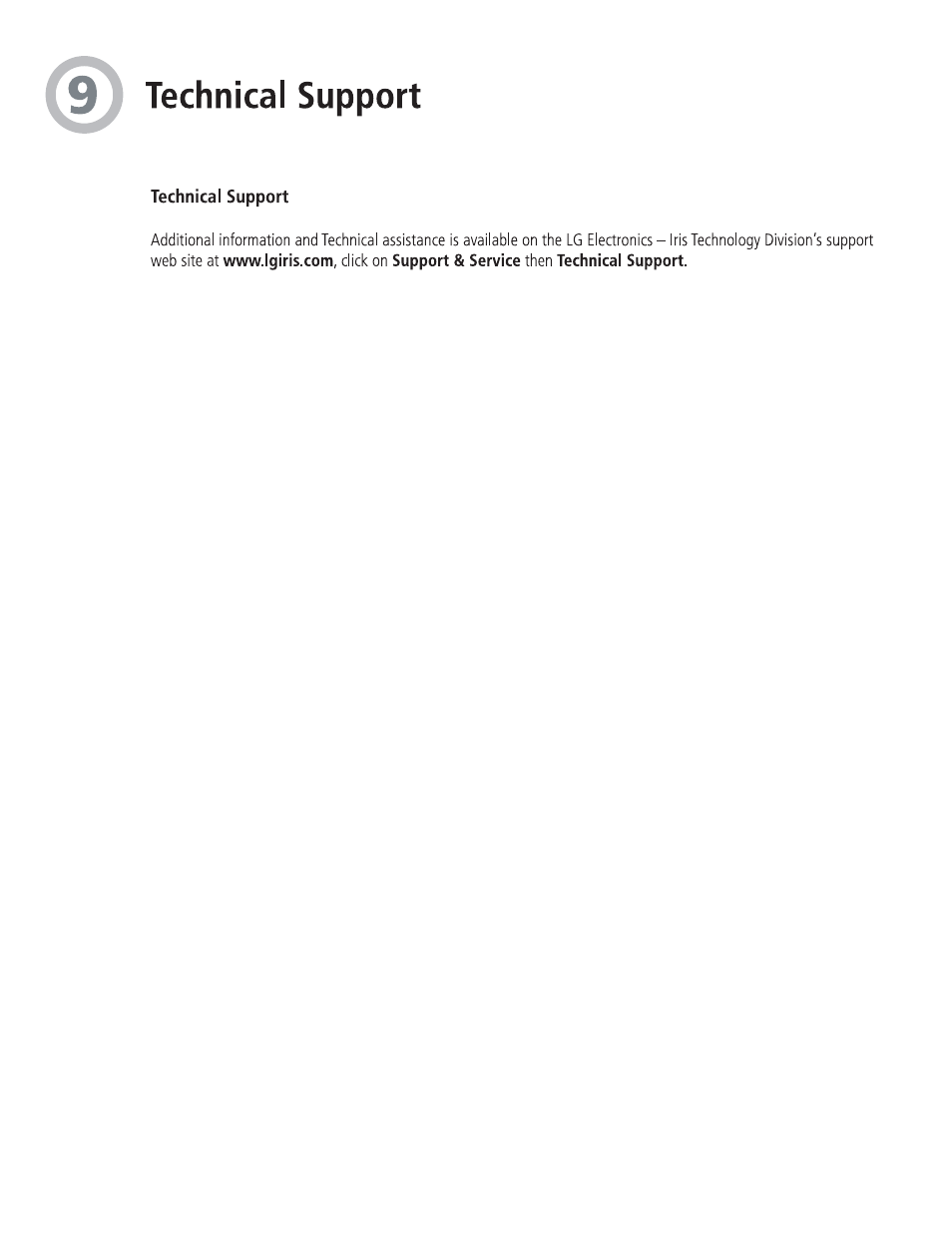 Technical support | LG 4000 User Manual | Page 10 / 10