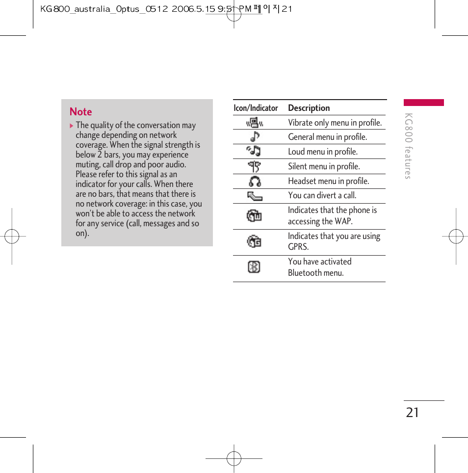 LG Chocolate KG800 User Manual | Page 22 / 97