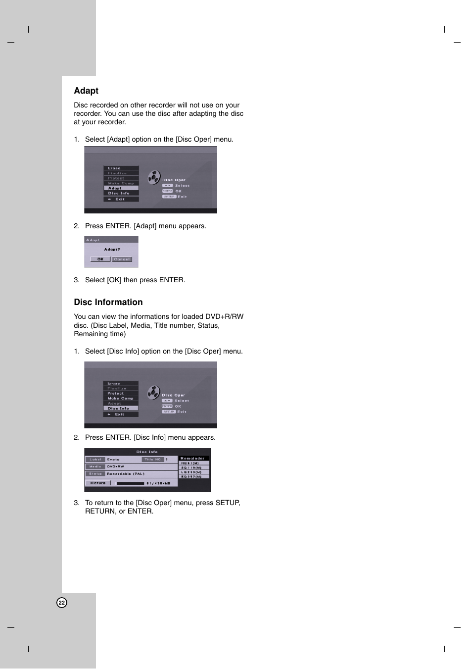 LG DR7400 User Manual | Page 22 / 47