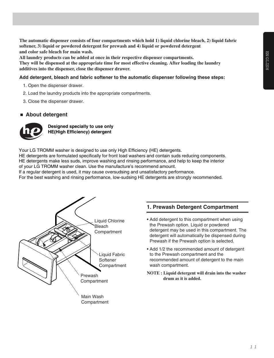 Using the dispenser | LG WM2277H series User Manual | Page 13 / 50