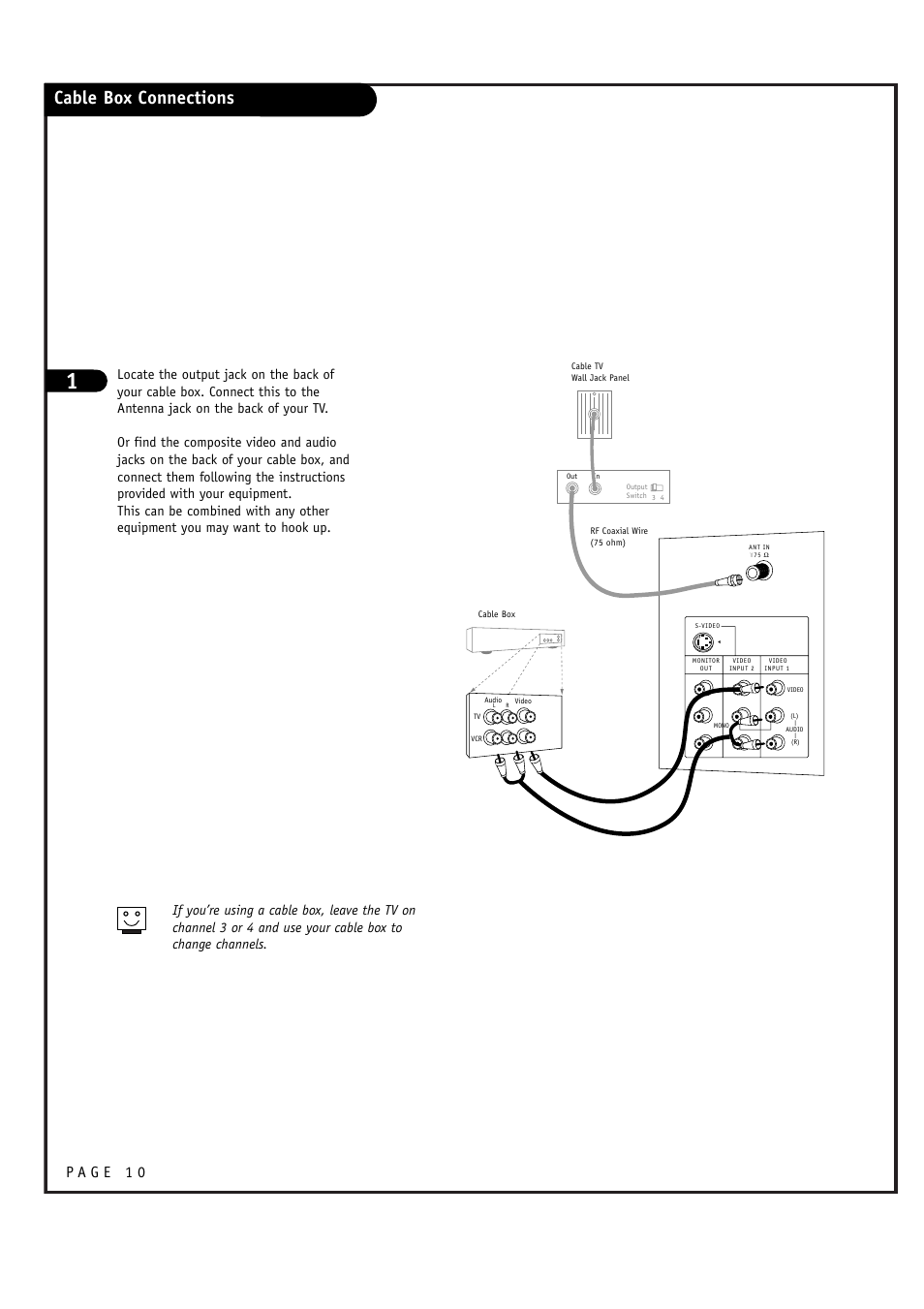 Cable box connections | LG RU-44SZ51D User Manual | Page 10 / 60