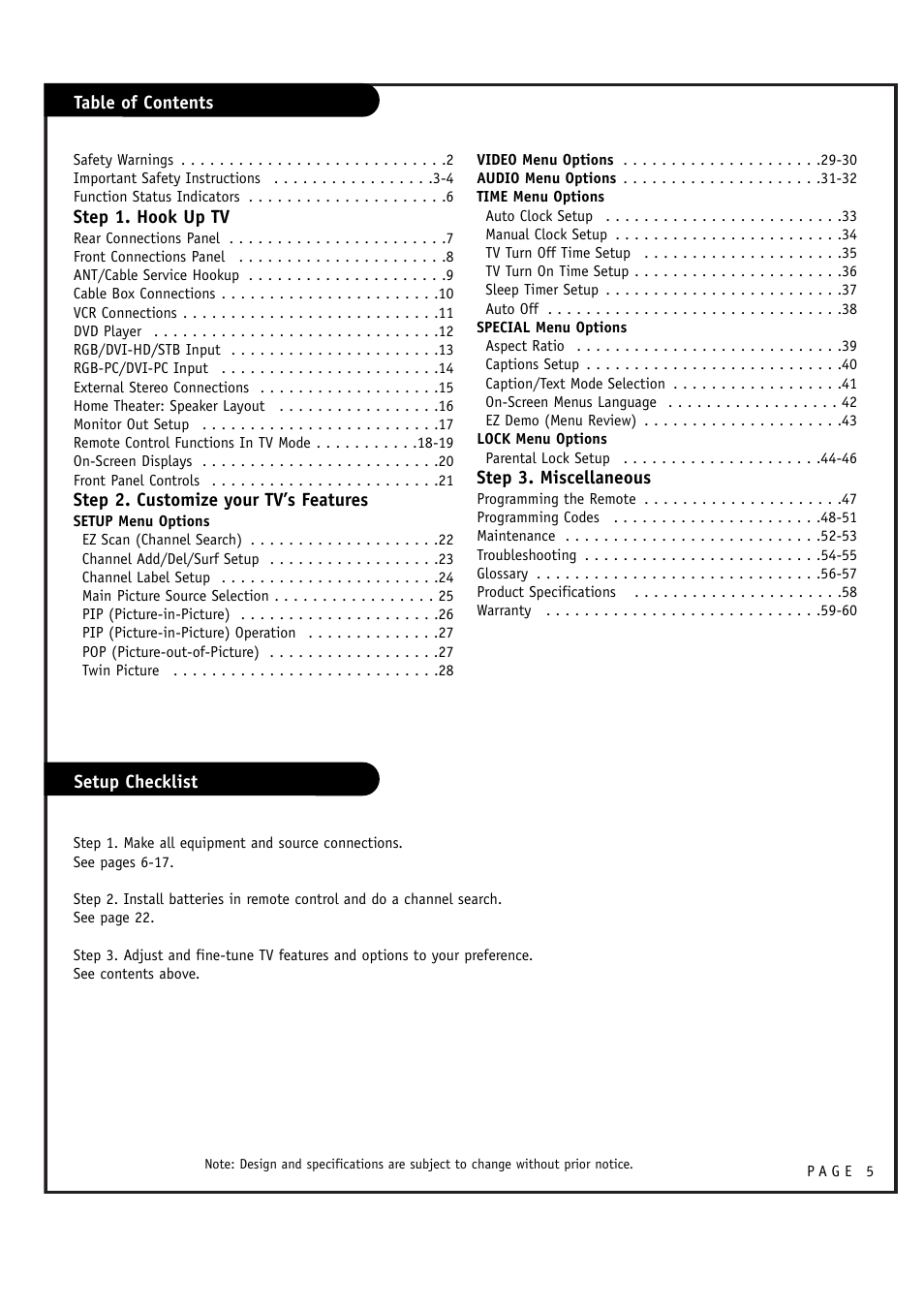 LG RU-44SZ51D User Manual | Page 5 / 60