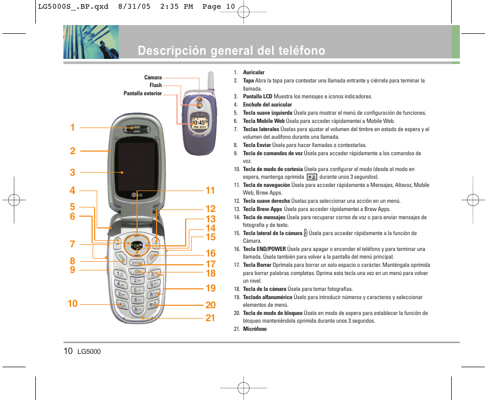 Descripción general del teléfono | LG 5000 User Manual | Page 105 / 191