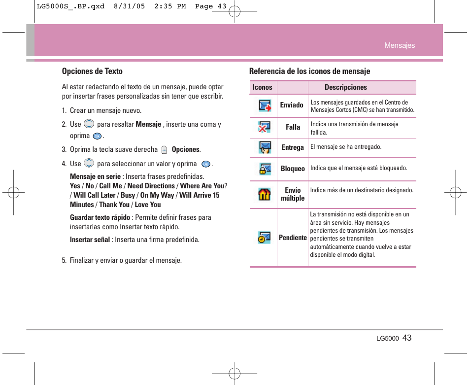 LG 5000 User Manual | Page 138 / 191