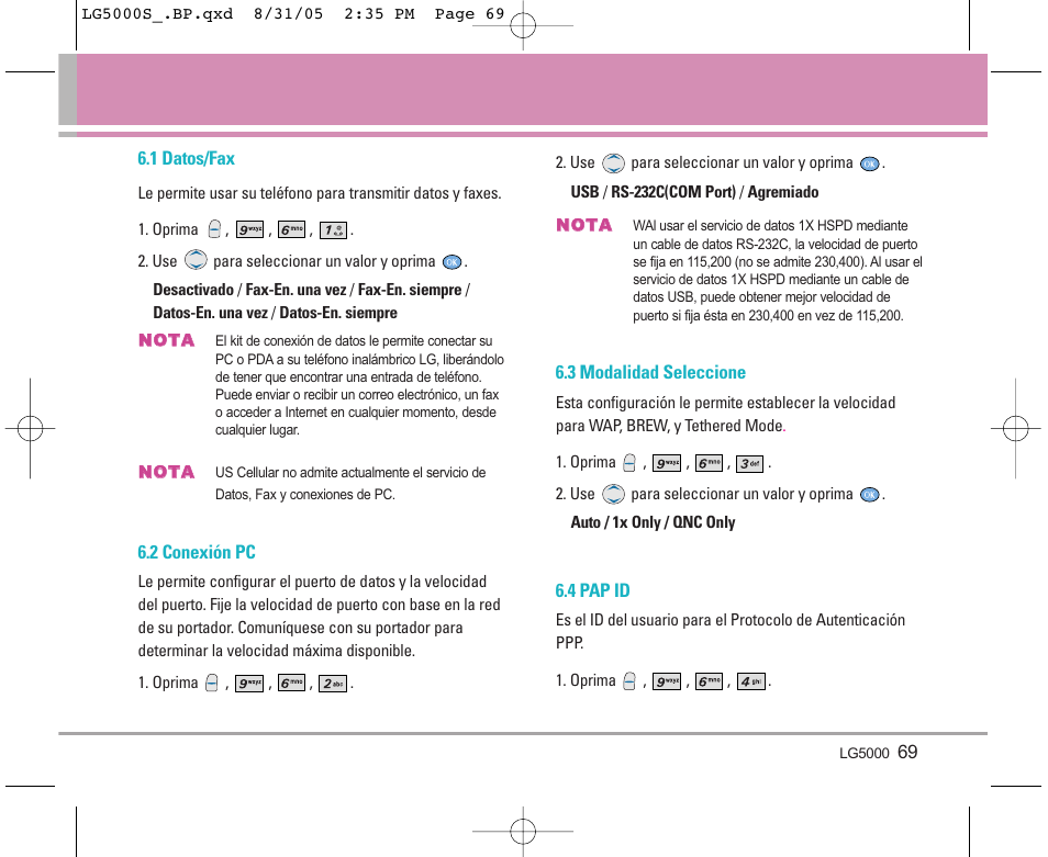 LG 5000 User Manual | Page 164 / 191