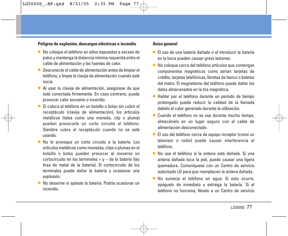 LG 5000 User Manual | Page 172 / 191