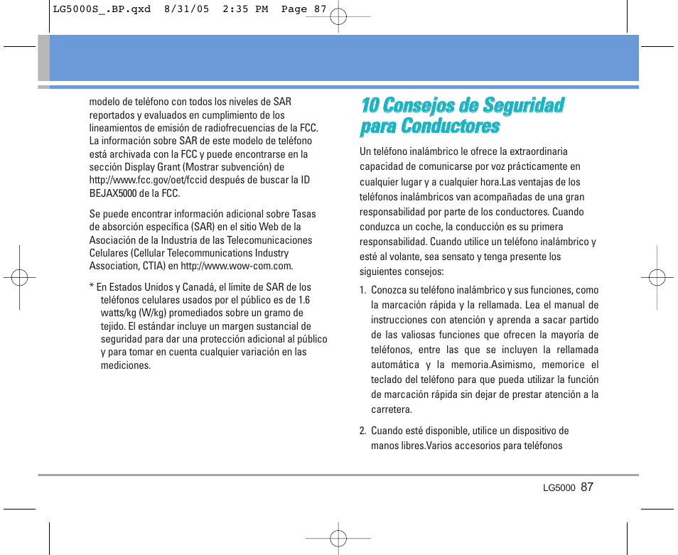 LG 5000 User Manual | Page 182 / 191