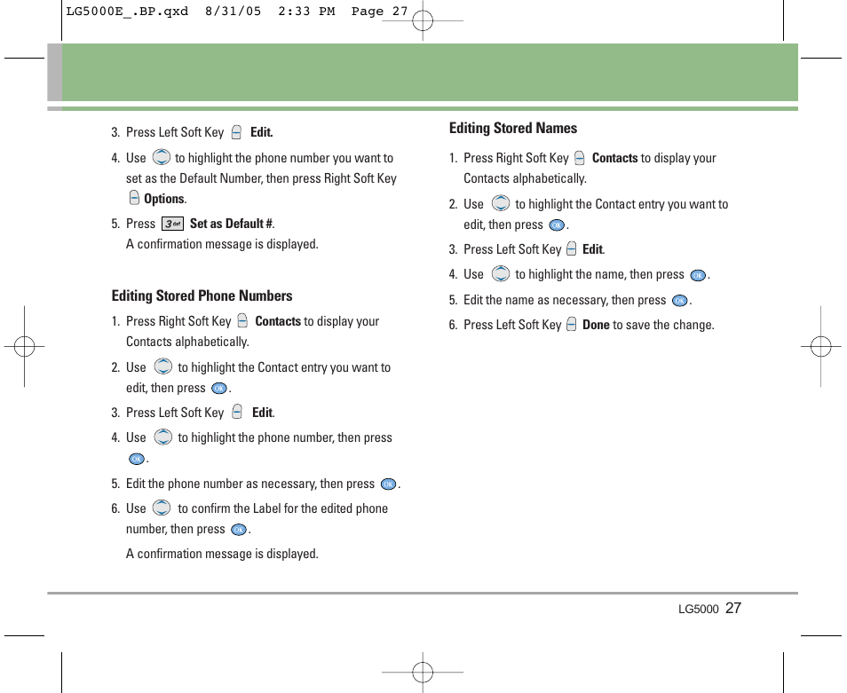 LG 5000 User Manual | Page 28 / 191