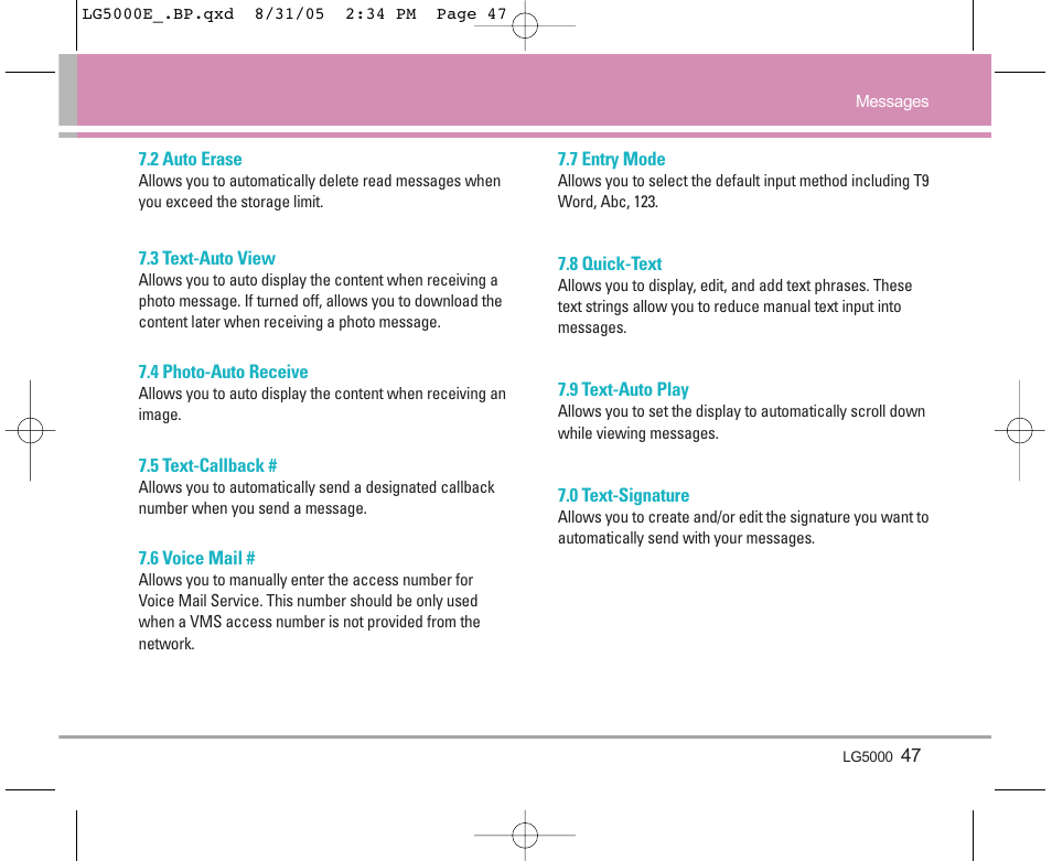 LG 5000 User Manual | Page 48 / 191