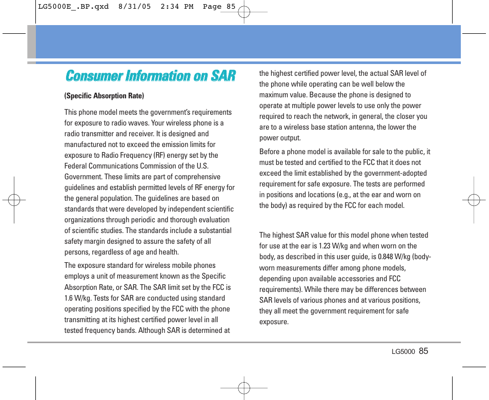 LG 5000 User Manual | Page 86 / 191