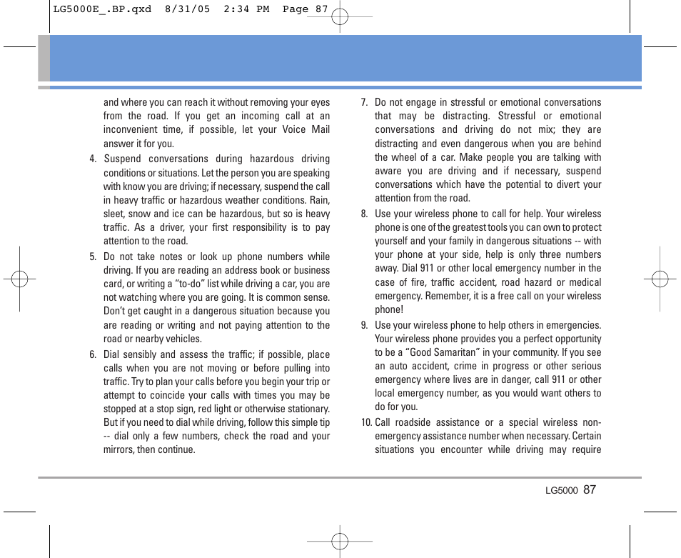 LG 5000 User Manual | Page 88 / 191