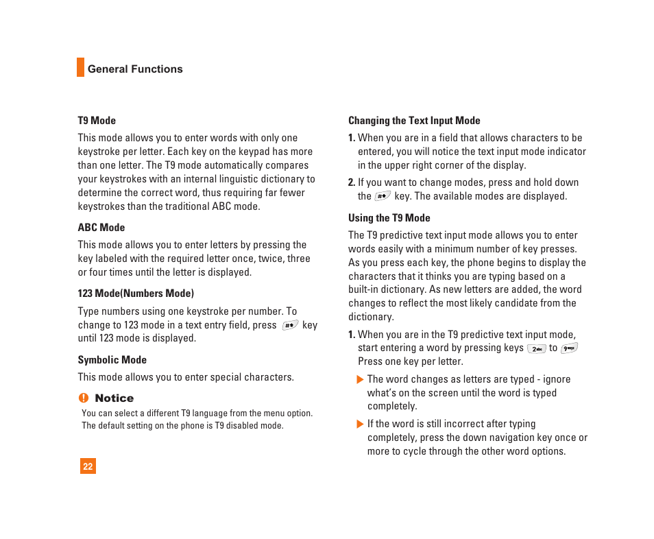 LG C1300i User Manual | Page 22 / 96