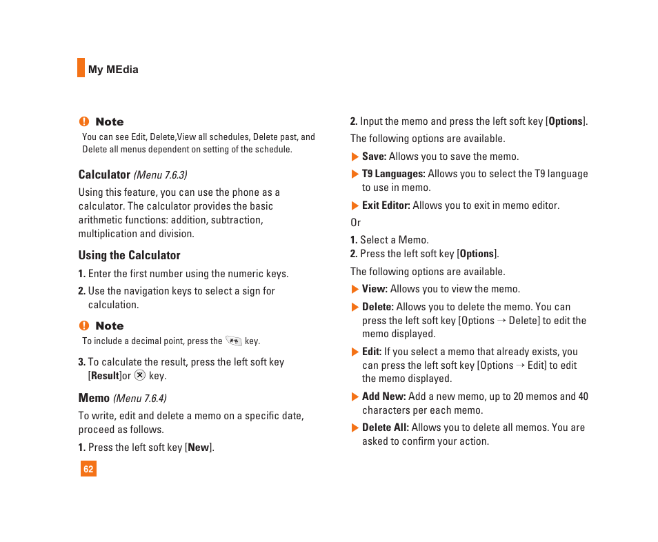 LG C1300i User Manual | Page 62 / 96